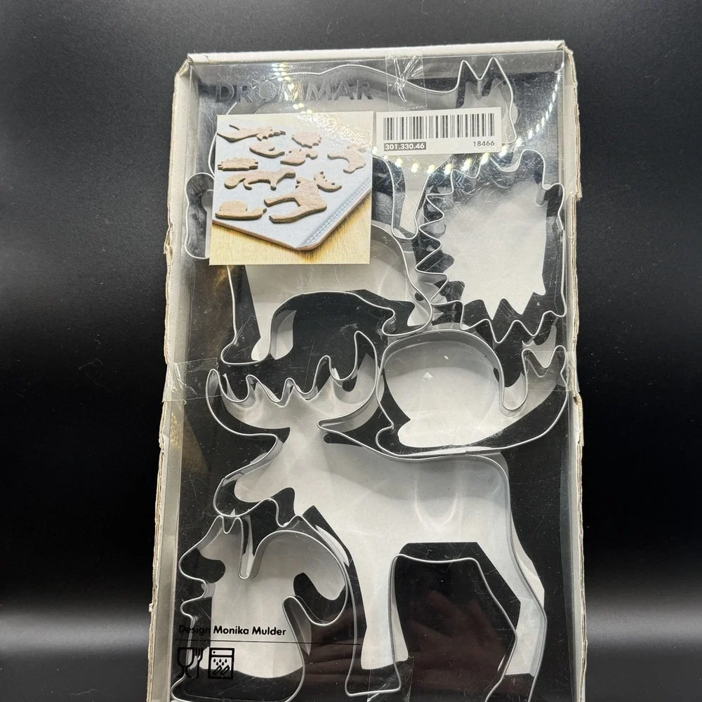 IKEA DROMMAR Woodland animal 6 Piece stainless steel cookie cutter set